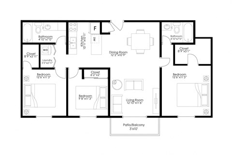 a floor plan of a house